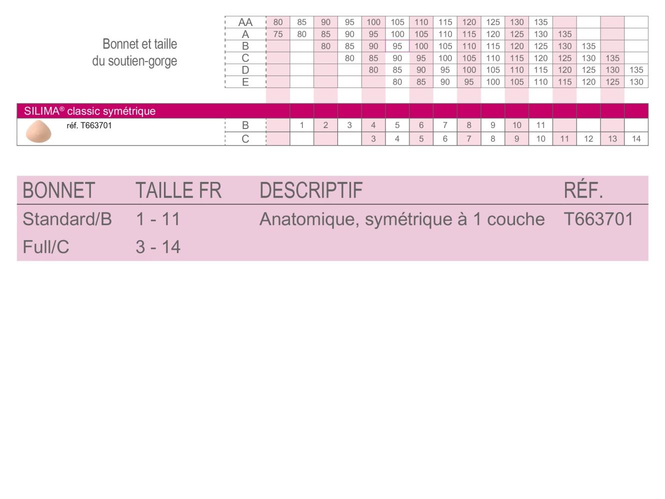Taglia SILCLASS