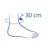 Dimensione della caviglia >30 cm